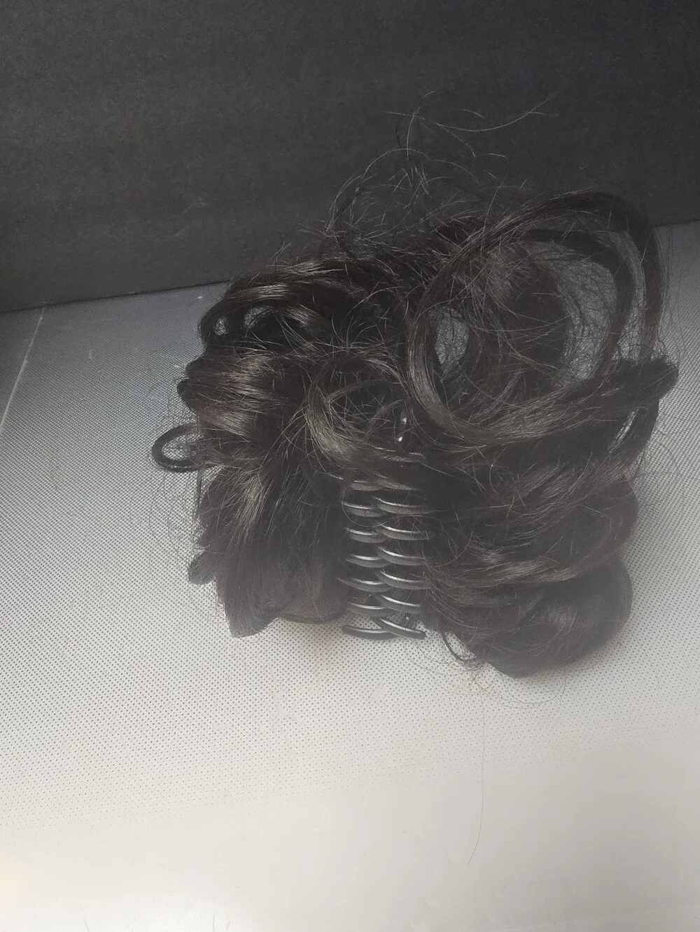 Messy Bun Clip On and Go Black Hairpiece Unisex